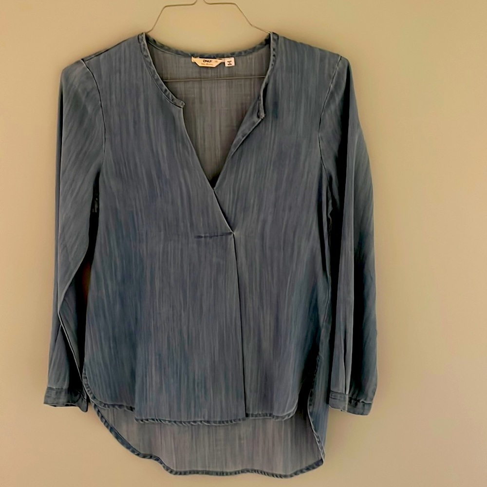 Light blue denim blouse